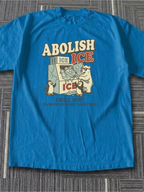 Gildan Tops - Gildan Funny Polar Bear And Penguin Graphic Shirt